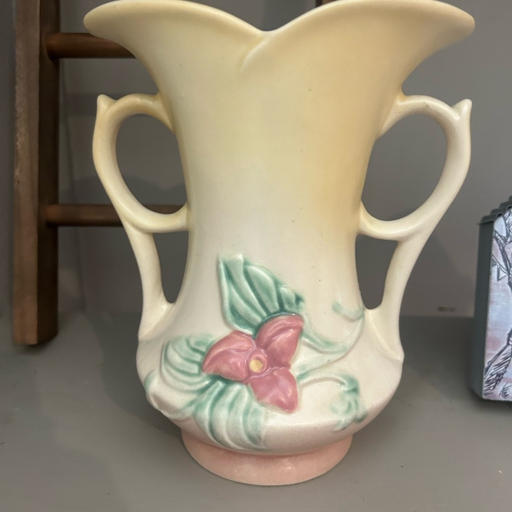 Hull Floral Ceramic Vase with Handles
